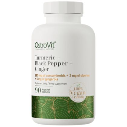 OstroVit  Turmeric + Black Pepper + Ginger  [90 капсули, 90 Дози]