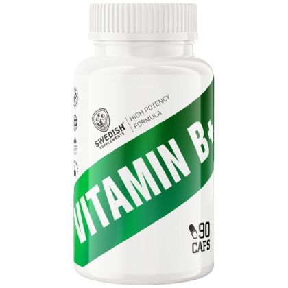 SWEDISH Supplements  Vitamin B+ Complex  [90 капсули, 90 Дози]