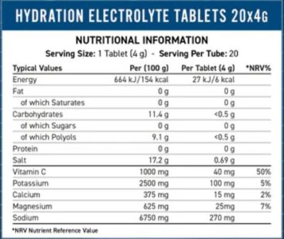 Applied Nutrition  Effervescent Electrolyte Tablets  [20 разтворими таблетки, 20 Дози]