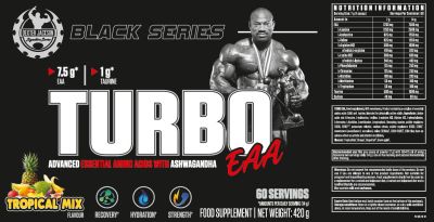 Dexter Jackson Signature Series  Black Series | Turbo EAA Powder ~ Essential Amino Acids with Taurine  [420 грама, 60 Дози]