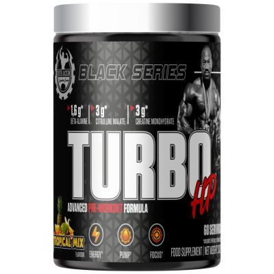 Dexter Jackson Signature Series  Black Series | Turbo HP Advanced Pre-Workout Formula  [300 грама, 60 Дози]