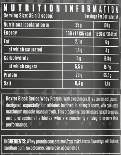 Dexter Jackson Signature Series  Black Series | Whey Protein  [1995 грама, 57 Дози]