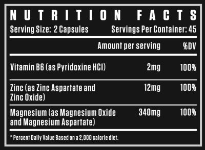 Dexter Jackson Signature Series  Black Series | Zinc & Magnesium Supreme - ZMA  [90 капсули, 90 Дози]