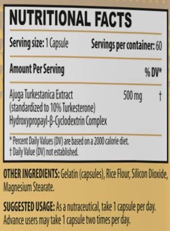 Dexter Jackson Signature Series  Gold Series | Turkesterone 500 mg  [60 капсули, 60 Дози]