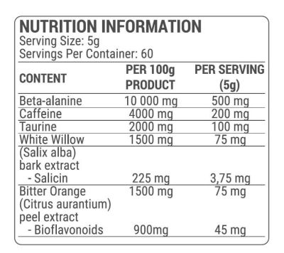 Dorian Yates Nutrition  BlackBombs Powder | Thermogenic Fat Burner  [300 грама, 60 Дози]