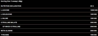 Dorian Yates Nutrition  High Intensity Training BCAA 10:1:1  [400 грама, 20 Дози]