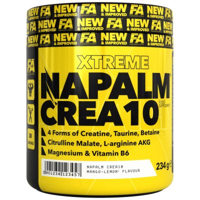 FA Nutrition  NAPALM Crea 10 | Creatine Matrix with Betaine, Taurine & AAKG  [234 грама, 30 Дози]