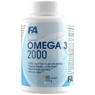 FA Nutrition  Omega 3 Fish Oil 2000  [90 Гел капсули, 45 Дози]