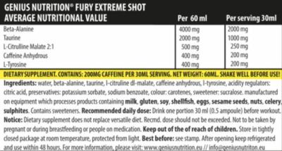 Genius Nutrition  Fury Extreme Shot  [60 мл, 1 Доза]