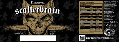 Kevin Levrone  Black Line / Scatterbrain / Super Concentrated Pre Workout  [270 грама, 60 Дози]