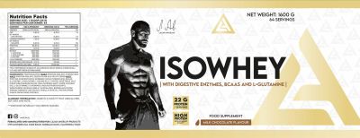 Lazar Angelov Nutrition  IsoWhey | Whey Protein Isolate with Digestive Enzymes, BCAA & Glutamine  [1600 грама, 64 Дози]