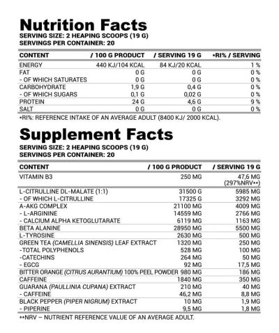 Lazar Angelov Nutrition  LA Revolt Pre-Workout | Extra Power  [380 грама, 20 Дози]