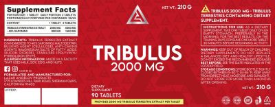 Lazar Angelov Nutrition  Tribulus 2000 mg | Mega Dose Tribulus Terrestris Extract  [90 Таблетки, 90 Дози]
