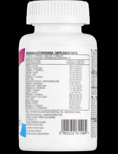 OstroVit  100% Vit&Min  [90 Таблетки, 45 Дози]