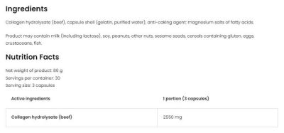 OstroVit  Collagen 2550  [90 капсули, 30 Дози]