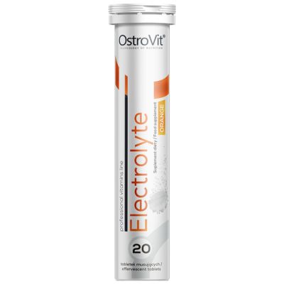 OstroVit  Electrolyte Effervescent | Potassium, Sodium, Glucose & Vitamin C  [20 разтворими таблетки, 20 Дози]
