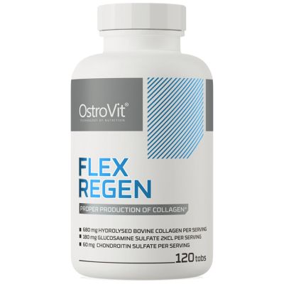 OstroVit  Flex Regen | Collagen + Glucosamine, Chondroitin, MSM, Hyaluronic Acid  [120 Таблетки, 120 Дози]