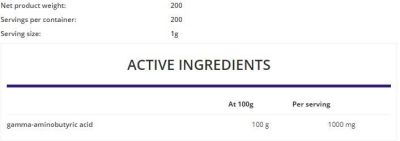 OstroVit  GABA Powder  [200 грама, 266 Дози]
