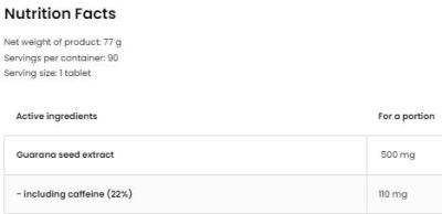 OstroVit  Guarana  [90 Таблетки, 90 Дози]