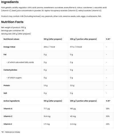 OstroVit  Jelly Daily | with Pork Gelatin & Vitamins  [350 грама]