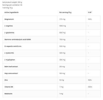 OstroVit  KEEZA Sleep Aid Powder  [300 грама, 30 Дози]