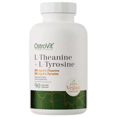 OstroVit  L-Theanine + L-Tyrosine / Vege  [90 капсули, 90 Дози]