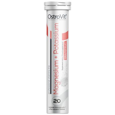 OstroVit  Magnesium + Potassium + B6 | Effervescent  [20 разтворими таблетки, 20 Дози]