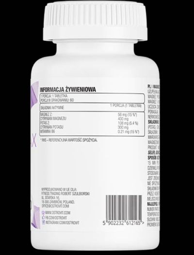 OstroVit  Magnez MAX / Anticramp  [60 Таблетки, 60 Дози]