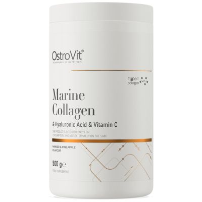 OstroVit  Marine Collagen & Hyaluronic Acid Powder | with Vitamin C  [500 грама, 100 Дози]
