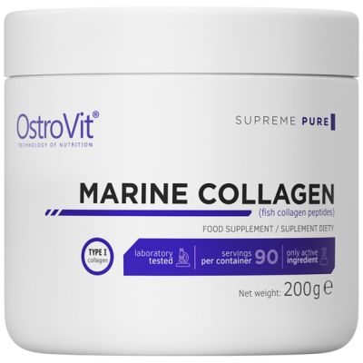 OstroVit  Marine Collagen / Hydrolyzed Fish Collagen Powder  [200 грама, 74~90 Дози]