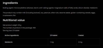 OstroVit  Melatonin 4k | Keep Sleep 4 mg  [100 Таблетки, 400 Дози]