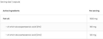 OstroVit  Omega 3 1000 mg  [180 Гел капсули, 180 Дози]