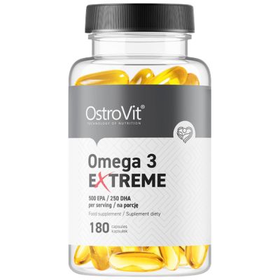 OstroVit  Omega 3 Extreme | 75% EPA + DHA  [180 Гел капсули, 180 Дози]