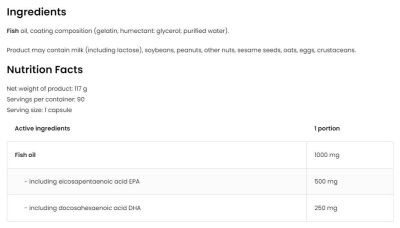 OstroVit  Omega 3 Extreme | 75% EPA + DHA  [180 Гел капсули, 180 Дози]