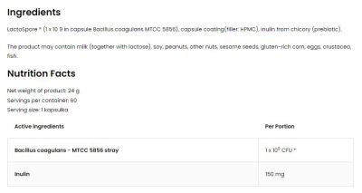 OstroVit  PRO-60 BIOTIC LactoSpore® | Probiotic  [60 капсули, 60 Дози]