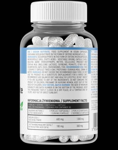 OstroVit  Sodium Butyrate 600 mg  [90 капсули, 90 Дози]