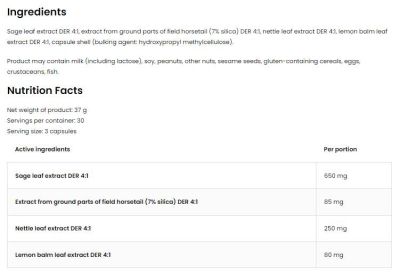 OstroVit  Sweat Blocker  [90 капсули, 30 Дози]