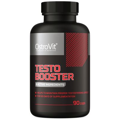 OstroVit  Testo Booster | with Tribulus, Fenugreek, Maca, DAA & Ginseng  [90 капсули, 30 Дози]