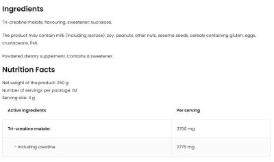 OstroVit  Tri Creatine Malate Powder  [250 грама, 62 Дози]