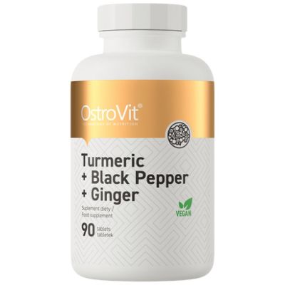 OstroVit  Turmeric + Black Pepper + Ginger  [90 Таблетки, 90 Дози]