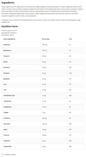 OstroVit  Vit&Min Shot | Multivitamin & Mineral Formula  [100 мл, 1 Доза]