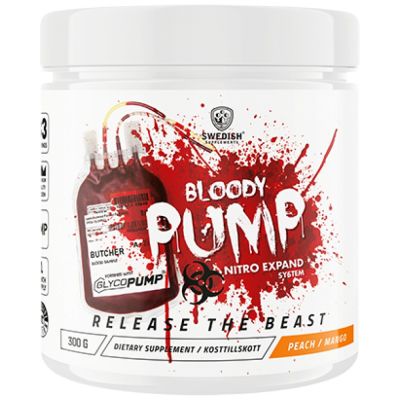 SWEDISH Supplements  Bloody Pump / Stim-Free Nitro Expand System  [300 грама, 33 Дози]