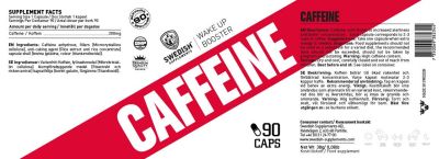 SWEDISH Supplements  Caffeine 200 mg  [90 капсули, 90 Дози]