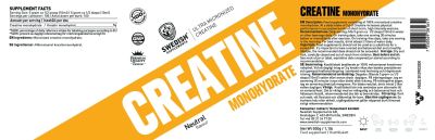 SWEDISH Supplements  Creatine Monohydrate / Extra Micronized  [500 грама, 100 Дози]