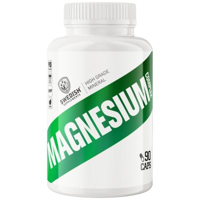 SWEDISH Supplements  Magnesium Complex | 4 Types Matrix ~ Citrate, Oxide, Gluconate, Bisglycinate  [90 капсули, 90 Дози]
