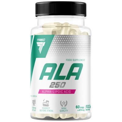 Trec Nutrition  ALA 250 | Alpha Lipoic Acid 250 mg  [60 капсули, 60 Дози]