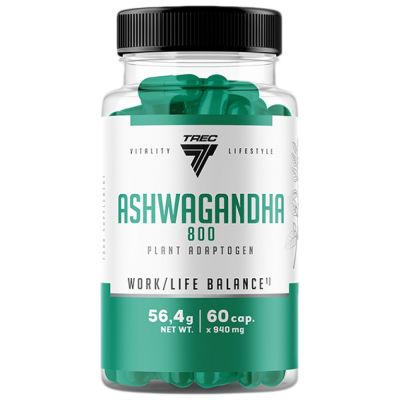 Trec Nutrition  Ashwagandha 800 | Plant Adaptogen  [60 капсули, 60 Дози]
