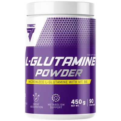 Trec Nutrition  L-Glutamine Powder | Micronized Glutamine with Vit. B6  [450 грама, 90 Дози]