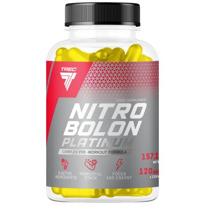 Trec Nutrition  Nitrobolon Platinum Caps | Complete Pre-Workout Formula  [120 капсули, 20 Дози]