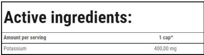 Trec Nutrition  Potassium 400 mg  [90 капсули, 90 Дози]